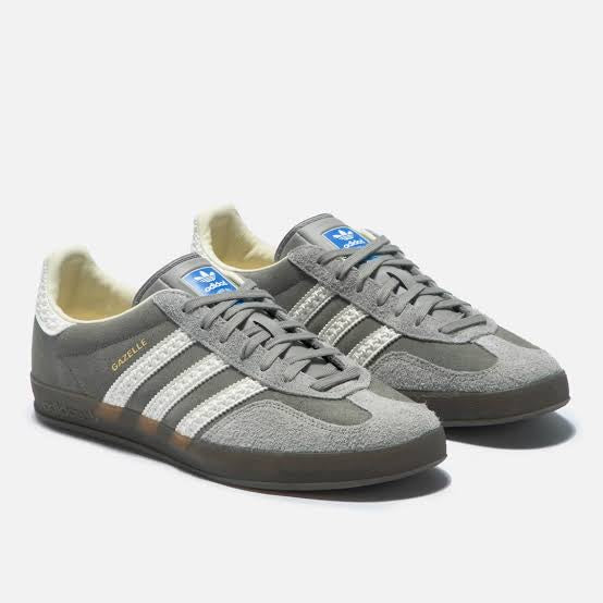 Adidas Gazelle (Silver Pebble/Off White/Metallic Gold)