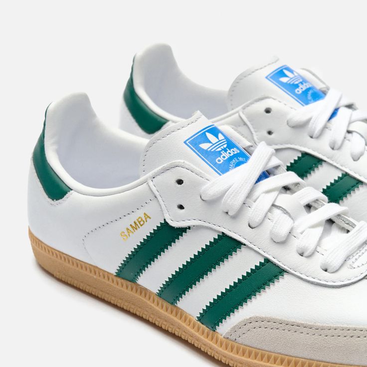 adidas Samba OG trainers in white and green