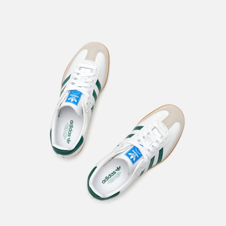 adidas Samba OG trainers in white and green