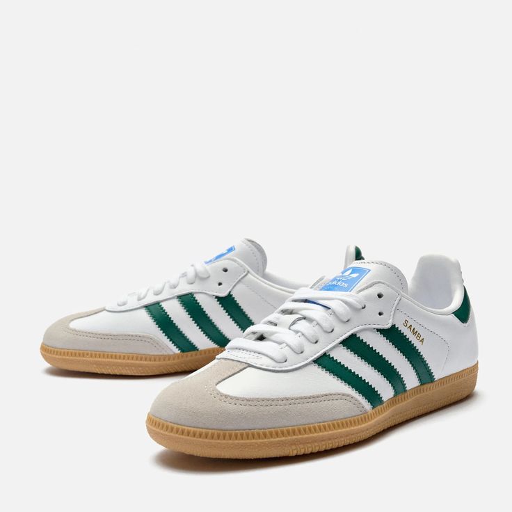 adidas Samba OG trainers in white and green