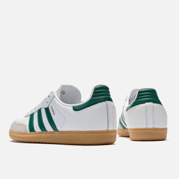 adidas Samba OG trainers in white and green