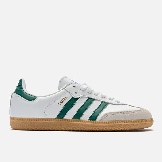 adidas Samba OG trainers in white and green